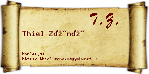Thiel Zénó névjegykártya